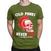 Old Punks Never Die Funny Punk Rocker Graphic 100 Cotton TShirt Old Punks Never Die Tops Tees For Unisex