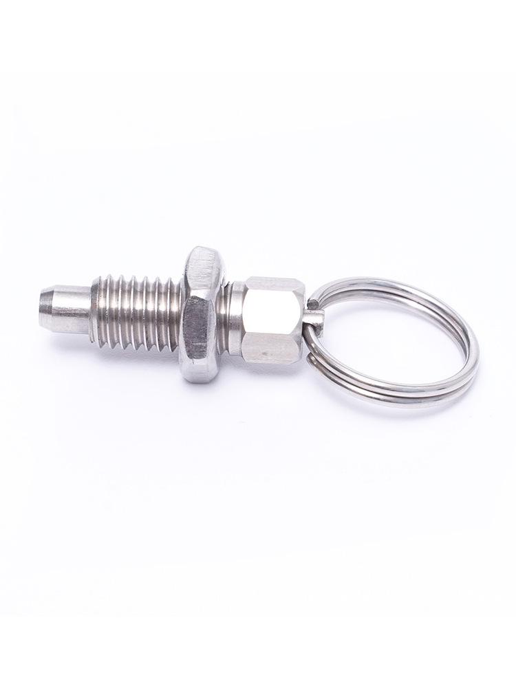 Pull Ring Index Locking Knob Plunger with M6 Threaded Screw