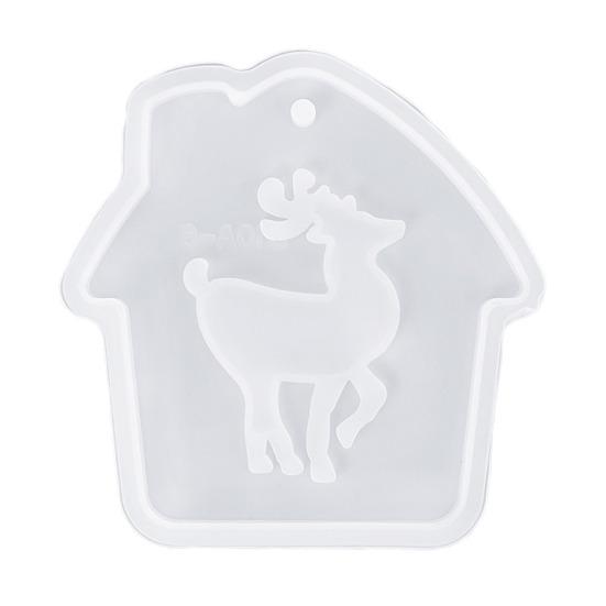 Christmas Silicone Resin Molds for Making Deer Santa Snowman Ornaments DIY Crafts Epoxy Casting Glue Mold Cake Decorating Supplies