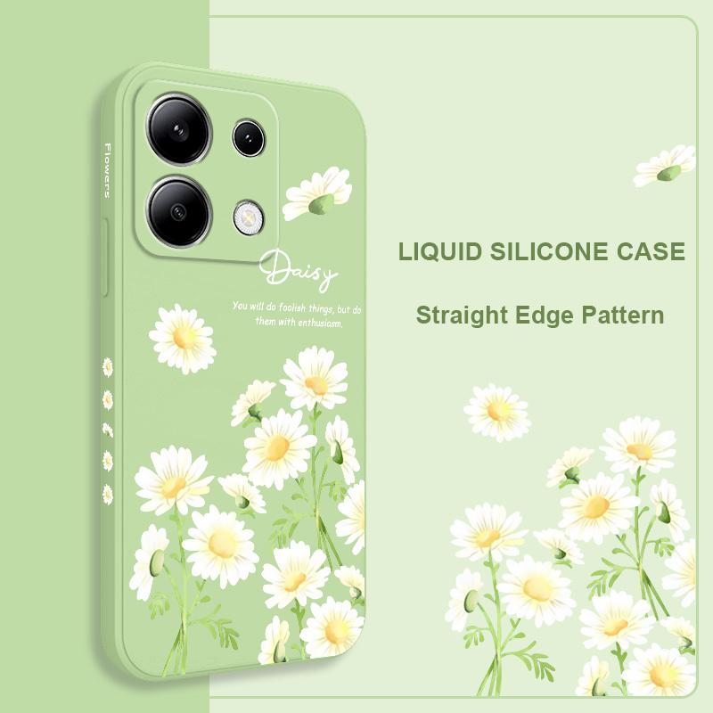 Bloom Daisies Phone Case For Xiaomi Redmi Note 13 12 12S 11 11S 10 10S 9 9S Pro Plus 4G 5G Liquid Silicone Cover