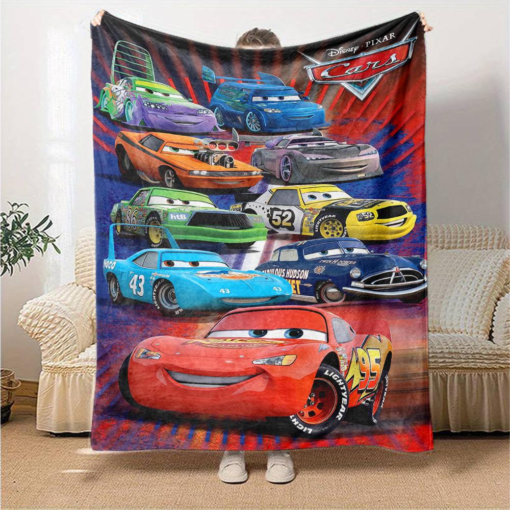 Cars Movie Characters Poster Flannel Blanket Super Soft Warm Cozy Blanket For Sofa Bed Office Travel Allseason Home Decor Gift