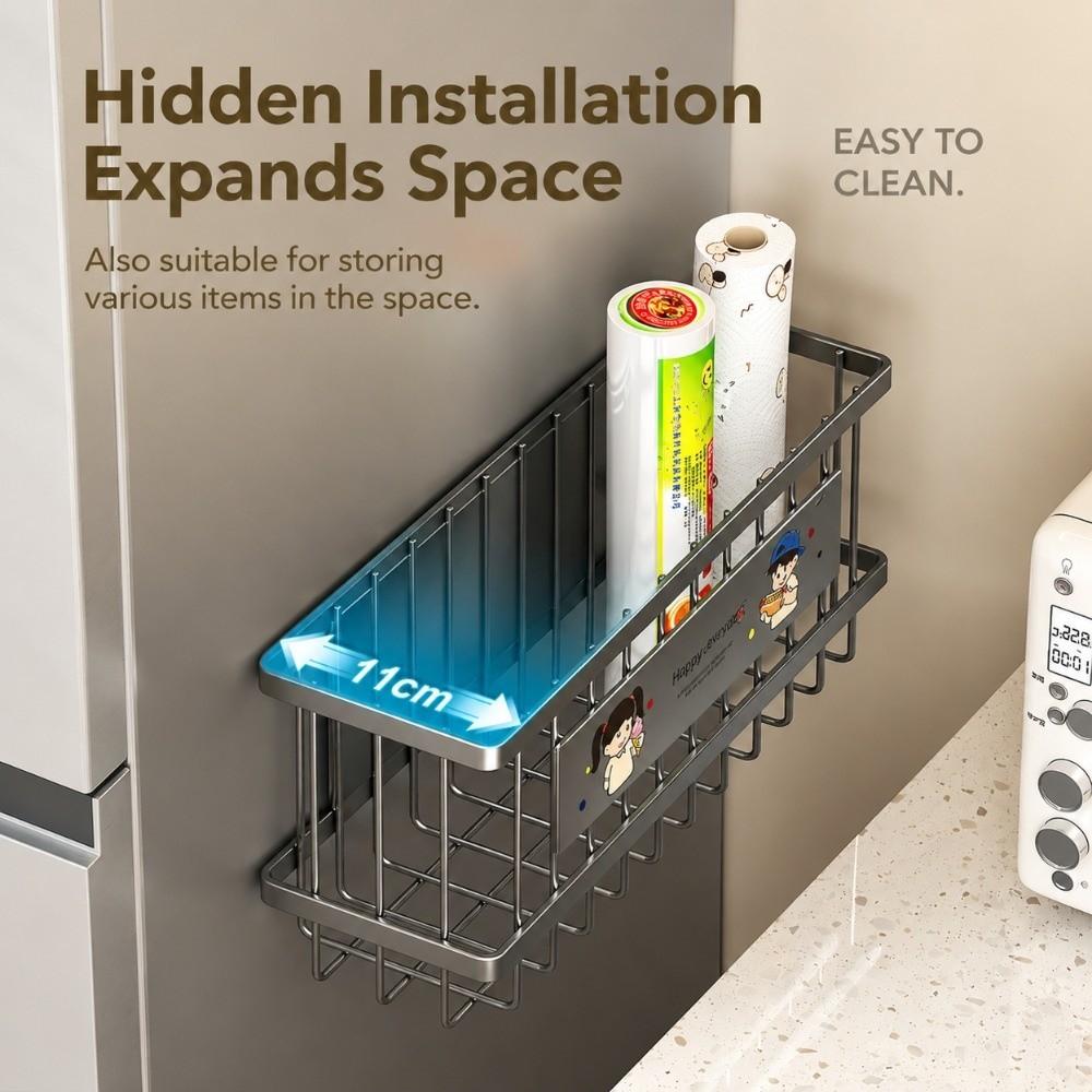 Household Fridge Storage Box Metal Refrigerator Shelf New Magnetic Basket Organizer Holder