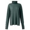 Women's Turtleneck Top Loose Pullover Button Up Long Sleeve Color Knit Bottoming Shirt