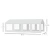 Garden Reception Gazebo Tent Marquee Waterproof PE Steel Tube 7.98L X 3.92W X 2.8H M White New 14