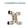 Compatible Exhaust Pipe for Triumph BOBBER Retro Modification - 51mm Low-Mount Mid-Section Sound Wave Design
