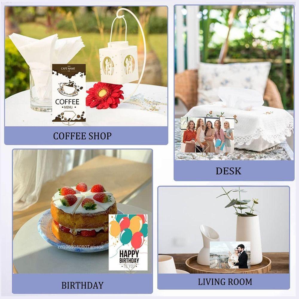 Metal Place Card Holders Photo Clip Stands Wedding Table Number Name Sign Stand for Wedding Birthday Party for Home Decoration