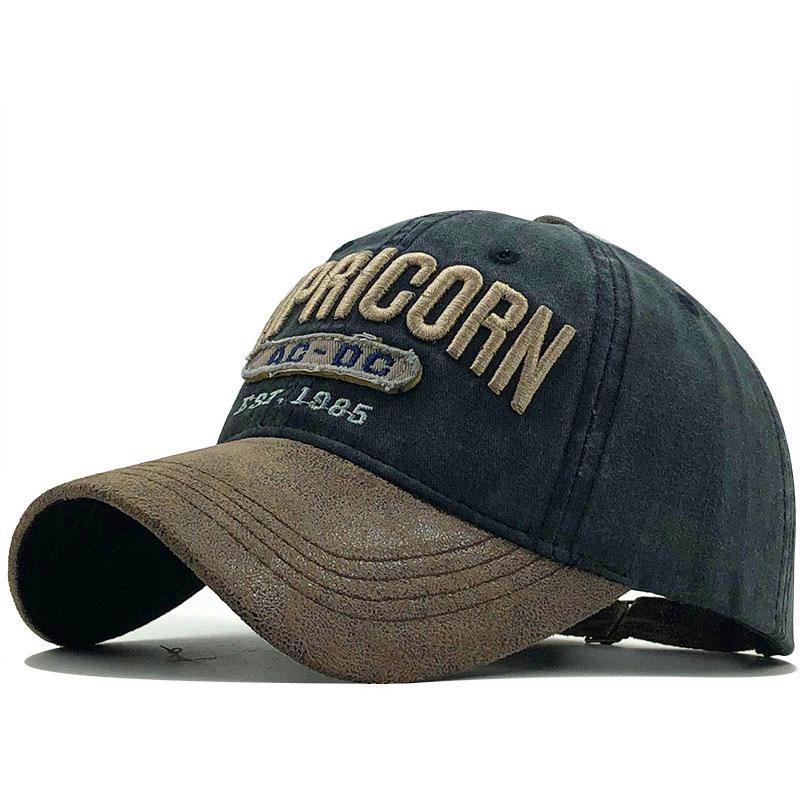 Splicing Baseball Cap Men's and Women's Spring and Autumn Casual Visor Letter Embroidery Bent Baseball Cap