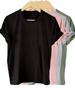Women's 4pcs Crew Neck T-Shirts - Beige Mint Green Olive D
