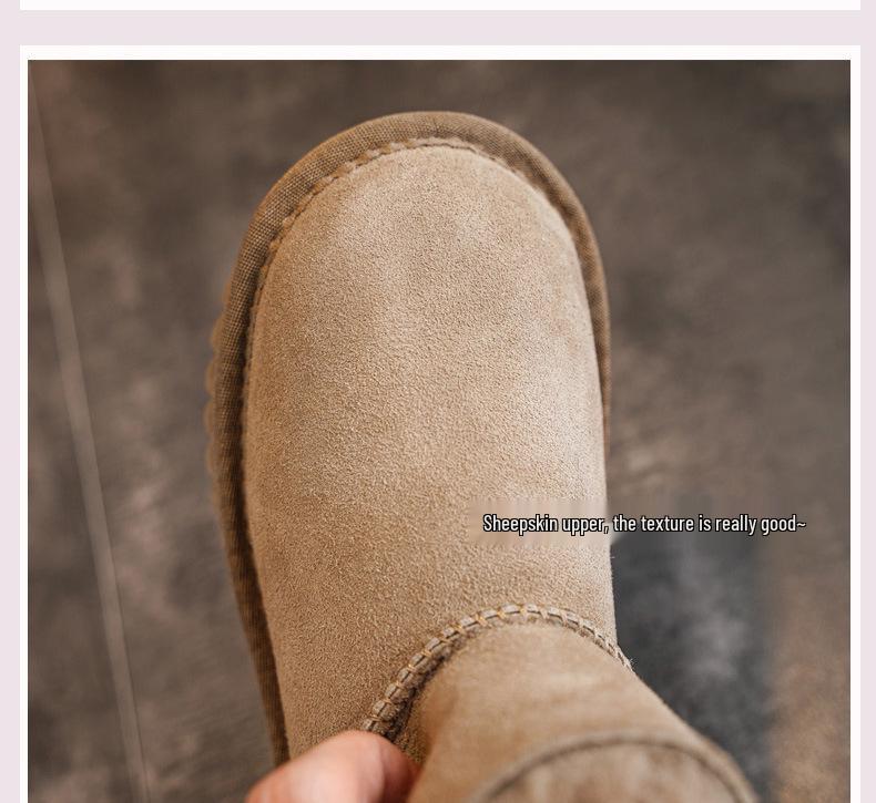 Dámské sněhule z ovčí kůže 2025: Zimní obuv se silnou podrážkou a fleecovou podšívkou - Alternativa k UGG