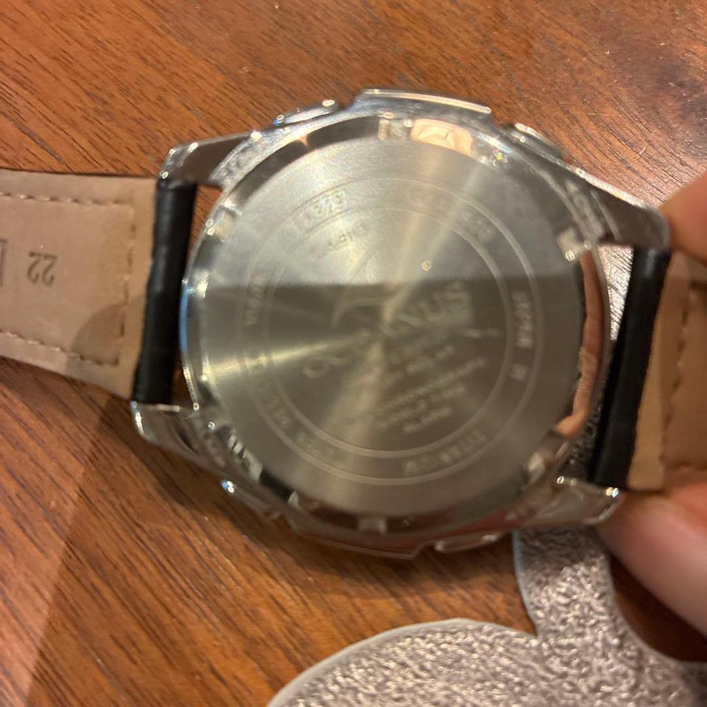 Used CASIO OCEANUS Black dial Leather strap Beautiful condition