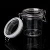 500ML Plastic Round Clip Top Storage Jar With Airtight Seal Lid Kitchen Con X3UC