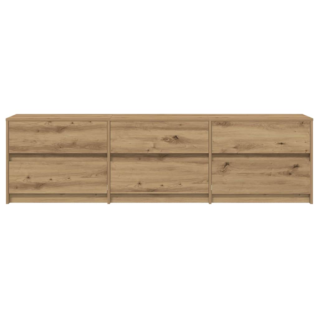 TV Units 2 Pcs Artisan Oak 180 X 34 X 50 Cm Engineered Wood
