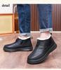 Men Winter Warm Snow Boots Casual Lightweight Anti Slip Faux Fur Lined Ankle Booties Waterproof Comfortable Plush Lined Short Boots