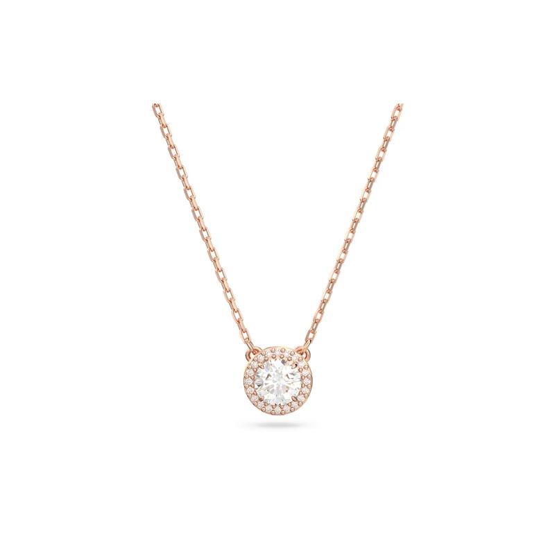 Swarovski Una Angelic Fashionable and Exquisite Synthetic Cubic Zirconia Necklace Women s White/Rose Gold 5636272