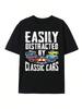 Vintage Classic Car Graphic T-shirt - Soft Breathable Cotton Tee with Retro Muscle Cars