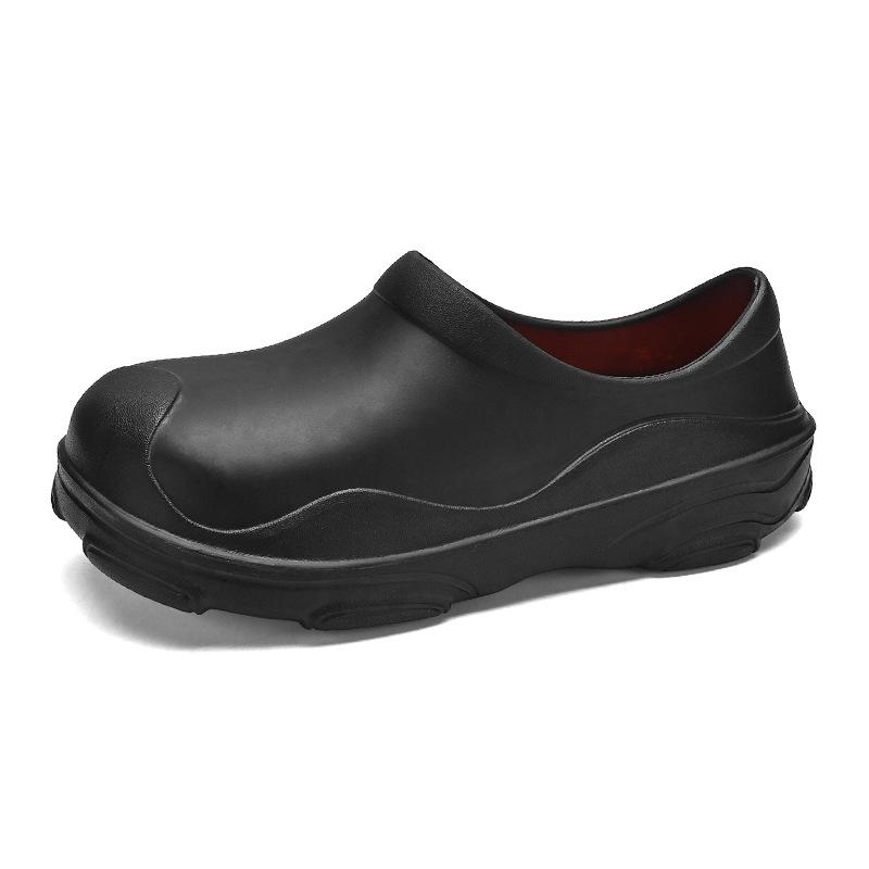 Men'S Bags, Heels, Slippers, Outer Wear, Kitchen Work, Non-Slip Waterproof Sandals, Thick-Soled One-Pedal Non-Porous Hole Shoes