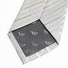 Emporio Armani Name Made in 340075 2R605 F8109 Men's Tie, 7.5cm Wide, 100% Silk, Logo, Gray, Italy, [Used]