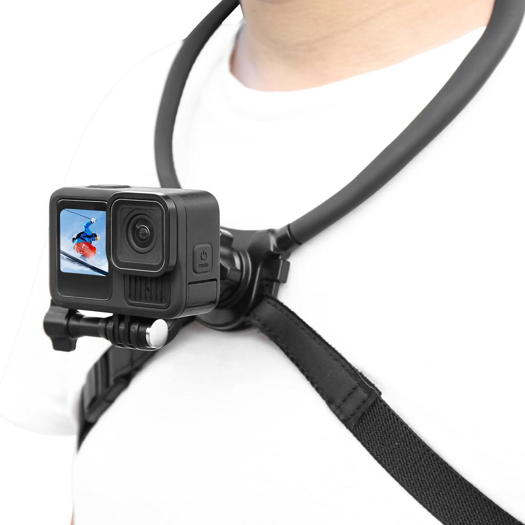 New POV Necklace Mount Lock for GoPro Highly flexible silicone material prevents Freely adjustable shape and adjustment for horizontal and vertical