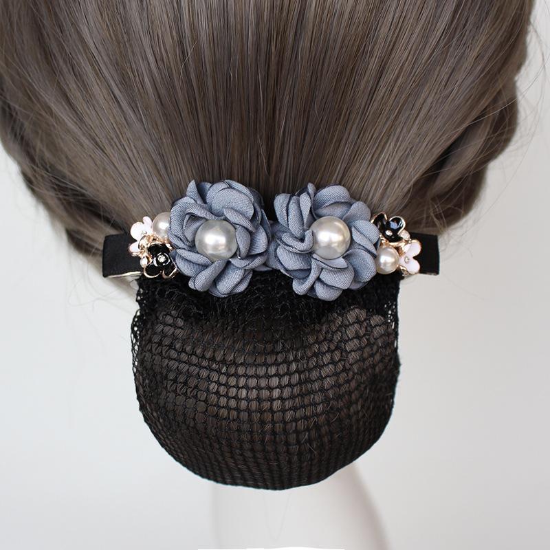 Nurse Head Flower Female Professional Hairnet Bank Disk Hair Net Pocket Flight Attendant Work Net Cover Headgear Hair Accessories