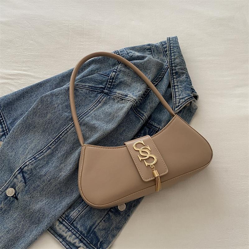 

New trendy simple armpit bag niche fashion bag women s autumn temperament shoulder crescent bag хаки
