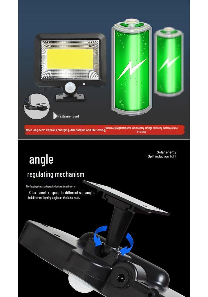 Waterproof Outdoor Solar Sensor Light for Courtyard, Wall, & Garage