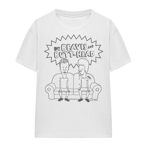 Beavis & Butthead Unisex Adult Couch Logo T-Shirt