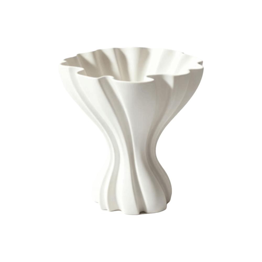 Nordic Style Dress Hem Vase Creative 3D Printing Minimalist Vase Modern Art Twisted Design Desktop Ornament Table