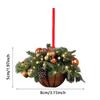 Creative Home Christmas Tree Hanging Basket Ornament Decorations Cute Flower Hanging Basket Wooden Pendant