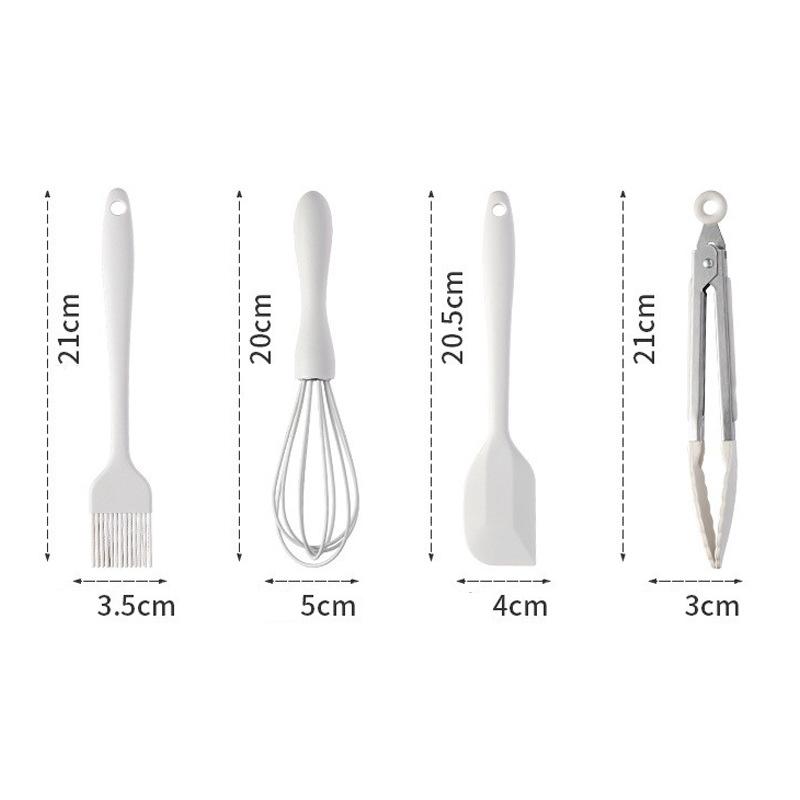 Silicone Spatula, Food-Grade, Heat-Resistant Oil Brush, and Whisk: Complete Home Baking Tool Set