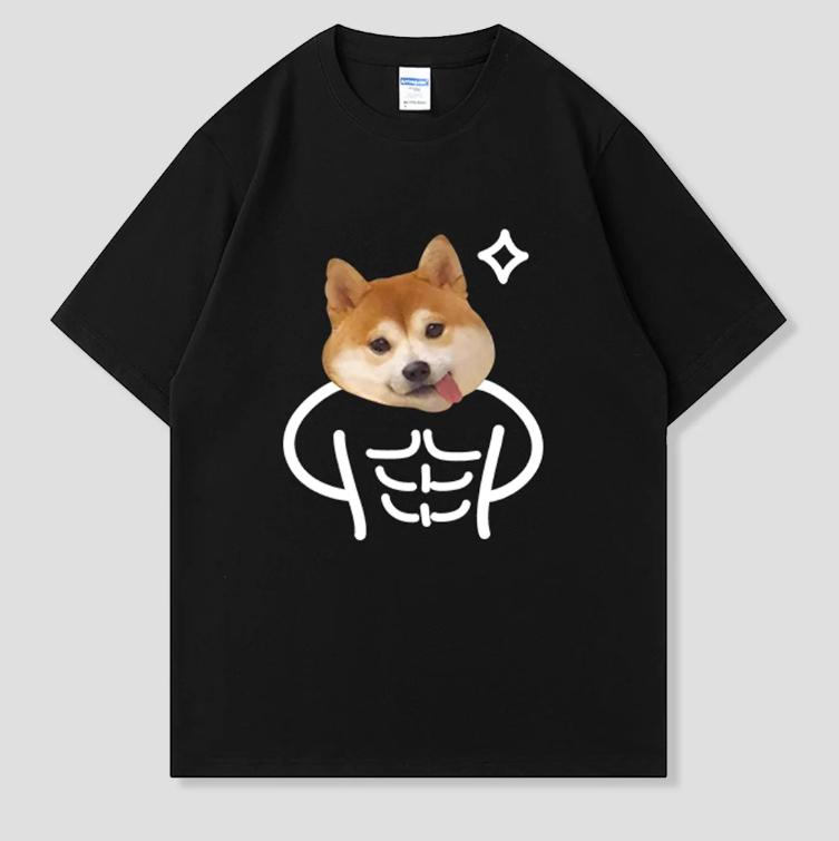 Funny Chubby Cat Bubble Tea Shortsleeved Printed Tshirt Top Unisex Cute Cat Meme Graphic Casual Streetwear for Unisex Black