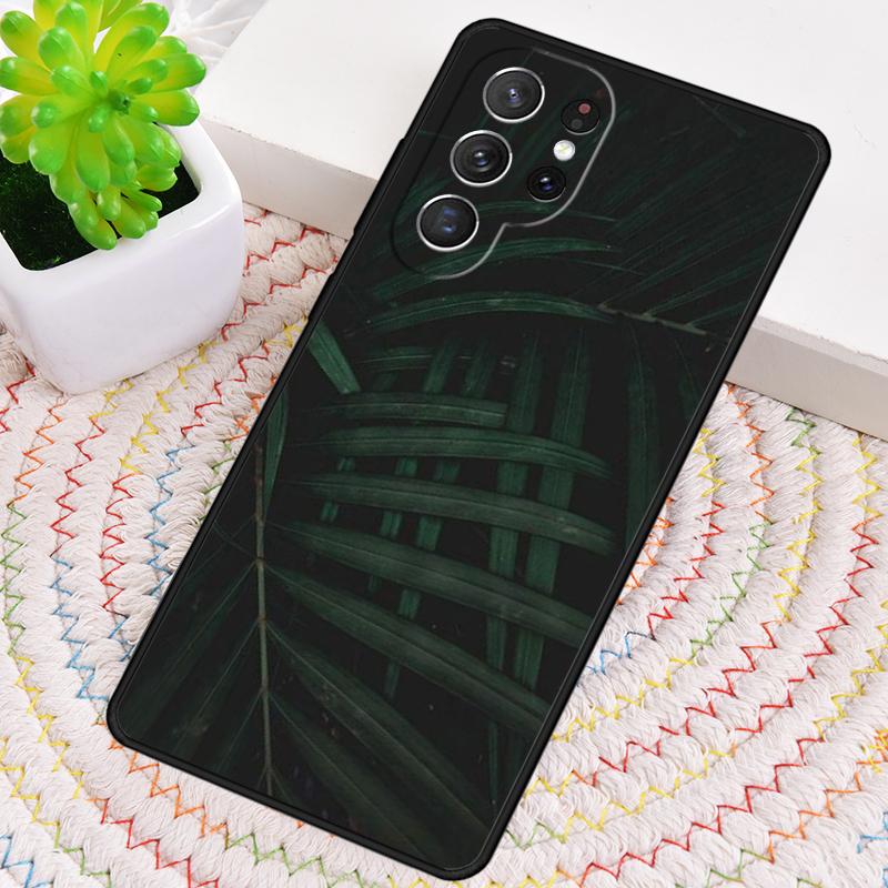 Palm Tree Leaves Plant Flower Silicone Phone Case For Samsung Galaxy Note 10 Pro S26 S25 S24 S23 S22 S21 Plus Ultra Capa Cover