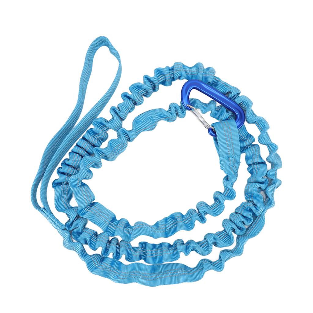 Bike Tow Rope Natural Length 1.7m Stretchable Design Nylon Alloy Portable Mountain Bike Pulling Rope for Outdoor