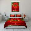 Merry Christmas Festive Set Bedding Duvet Cover Set Duvet Cover Pillowcases  (1*Duvet Cover 2*Pillowcases, without duvet insert)