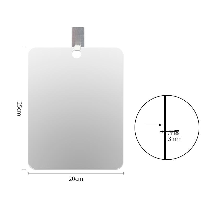 1pcs Acrylic Anti Fog Mirror With Wall Suction Shower Mirror For Man Shaving Women Makeup Portable Travel Bathroom Accessories