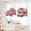 2pcs FlowerTheme 2D Flat DIY Special Shape Hanging Diamond Art Kits Diamond Painting Set Rhinestone Diamond Art Window Pendants