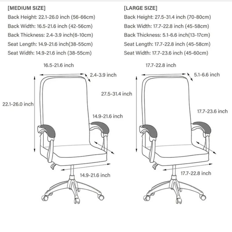 Elastic Zippered Office Chair Cover Durable Dust-proof Minimalist Gaming Chair Slipcover Solid Color Supply Chair Protector