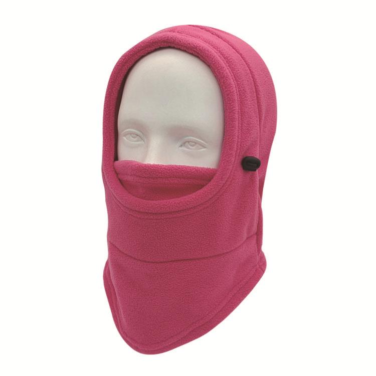

Winter Windproof Fleece Balaclava: Cold-Proof Face Mask & Warm Cycling Hat One Size вино красного