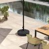 Parasol Base, Fillable Up To 30 Kg. Round Parasol Holder for Parasols 36/38/48 Mm. Black