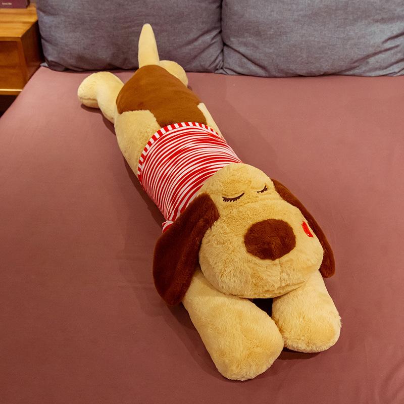Non-Toxic Lovely Dog Plush Pillow Toy Stuffed Animal Doll Cartoon Lying Prone Puppy Soft Pillow Kid Baby Hug Doll Children Birthday Gift