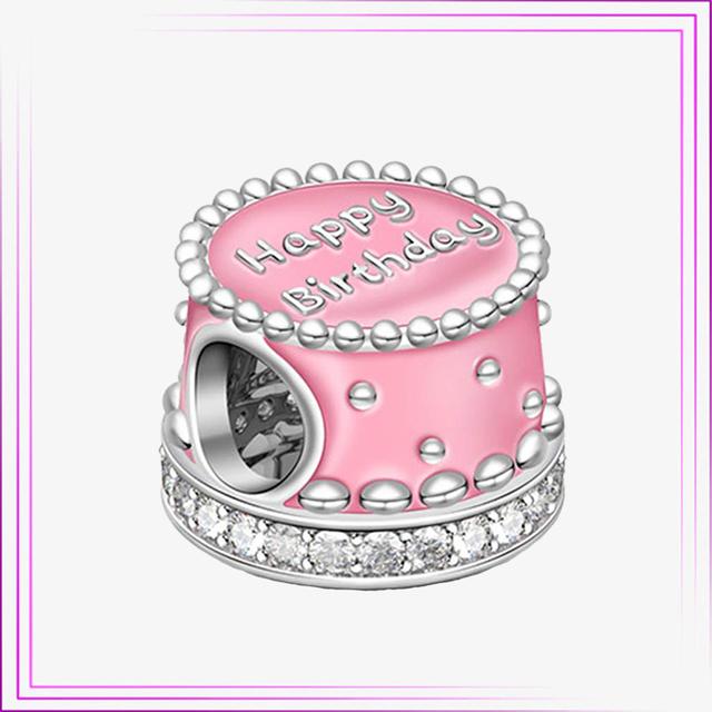 925 Sterling Sølv Hjerte Blomst Luftballong Flamingo Rosa Sjarm Plata De Ley Bil Katt Perle DIY For Originalt Armbånd Smykker