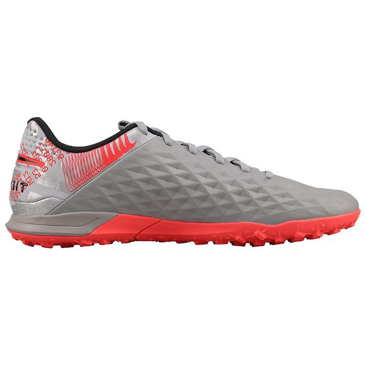 Nike Tiempo Legend 8 Academy TF Soccer Shoes Men Soccer Shoes Gray Red AT6100-906