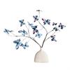 Decorazione con Rami Fioriti di Farfalla, Composizione Floreale Artigianale in Seta con Steli Flessibili e Farfalle Rimovibili, Resistente allo Sbiadimento per Vetrine