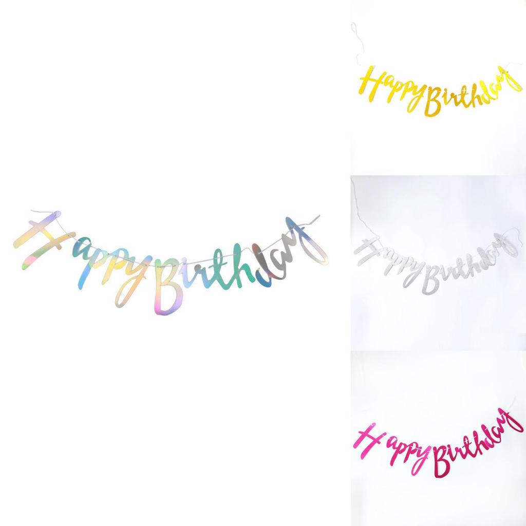 Happy Birthday Banner, Partygirlande, Hängegirlande, Dekoration aus Papierglitzer