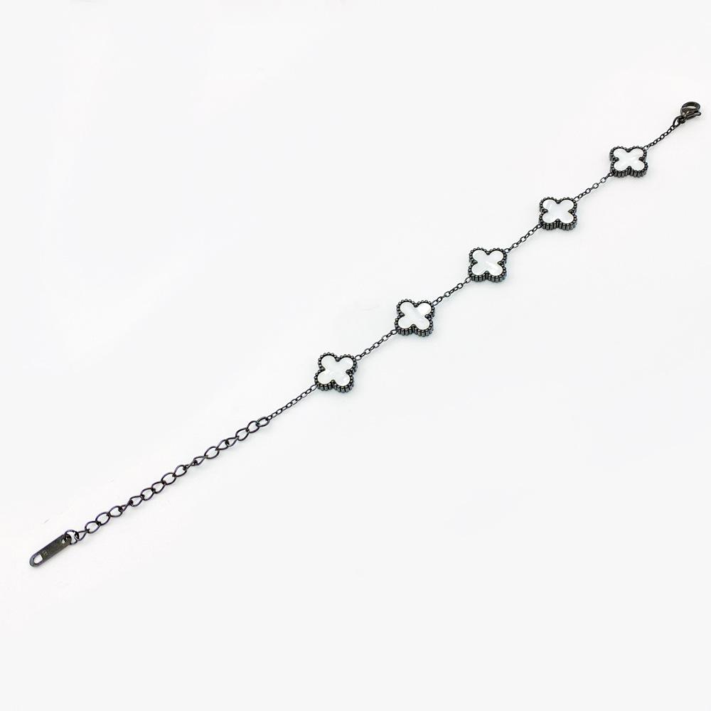 Fashion Black Four-leaf Clover 13MM Bracelet High-grade Fashion Ladies Four-leaf Clover Bracelet