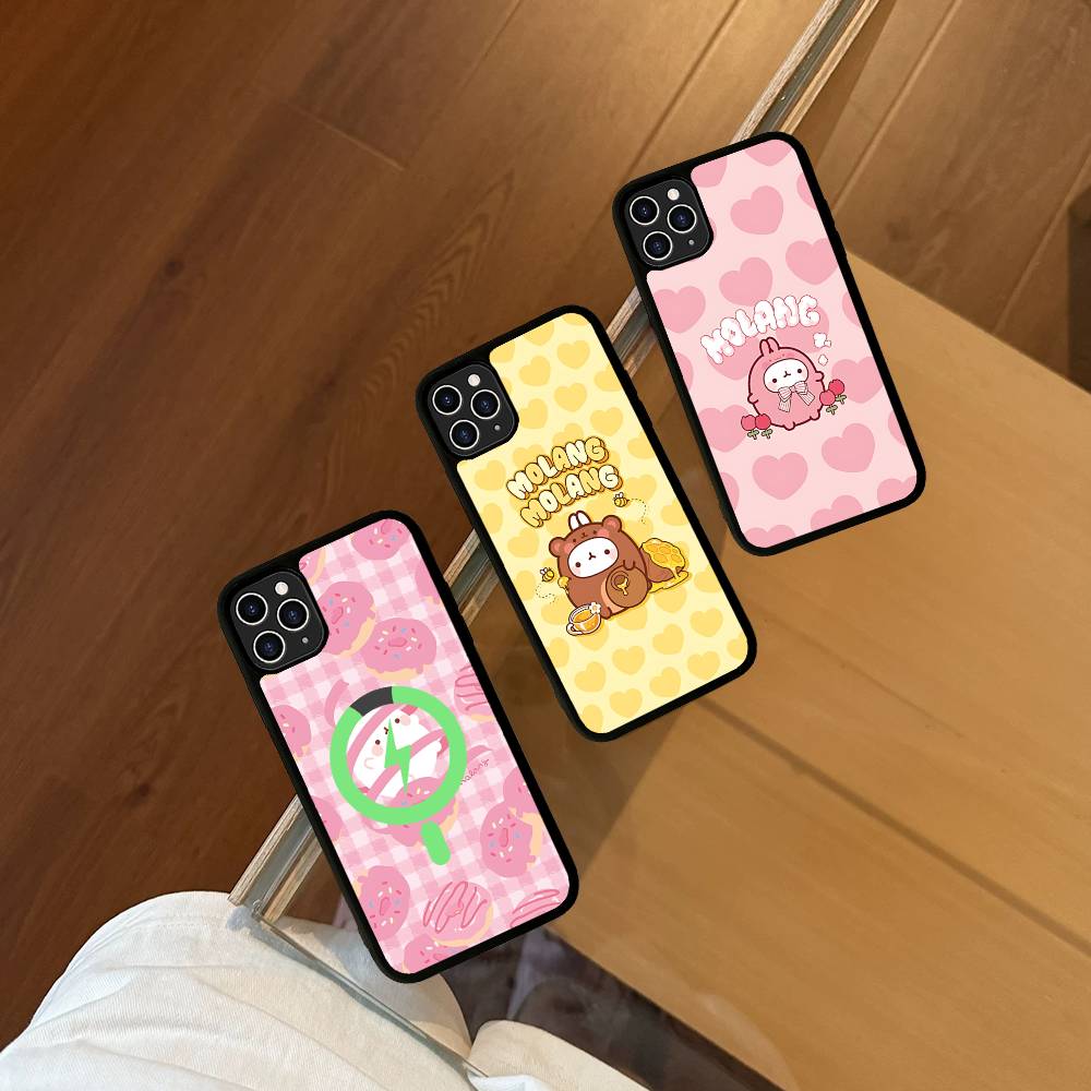 Kawaii Cute Rabbit M-MolangS Anime Magnetic For Magsafe Phone Case For IPhone 17 Air 16 Pro Max 15 14 13 12 11 Protective Cover