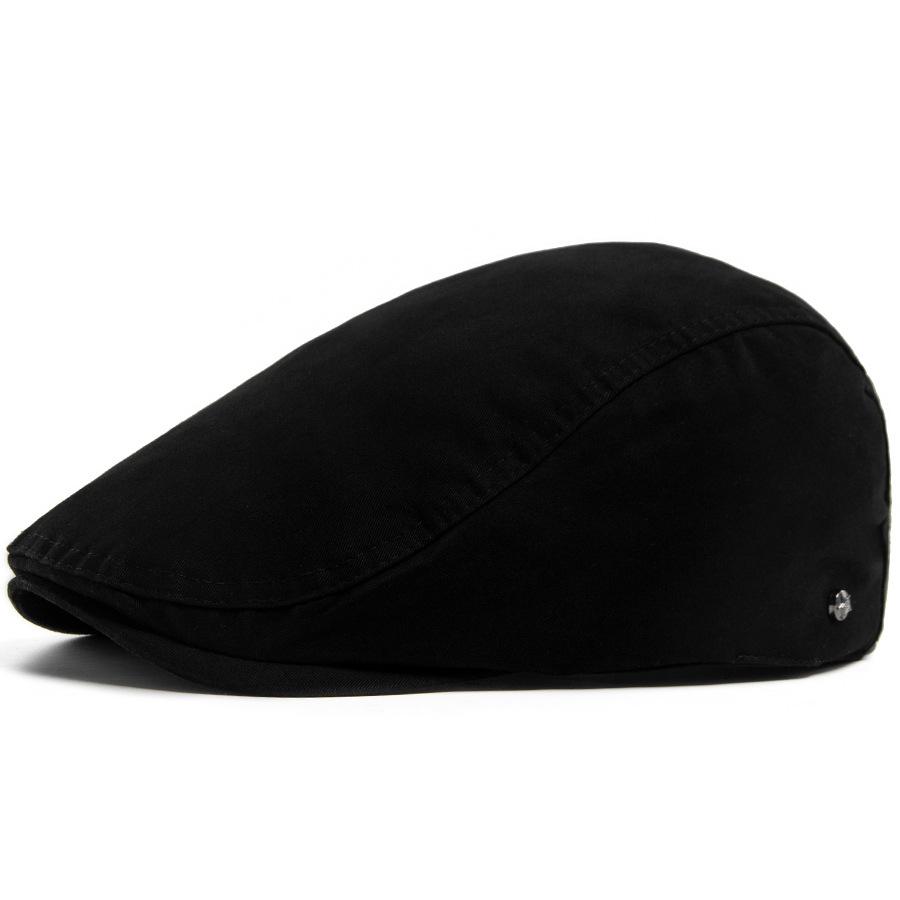 Vorne und hinten tragbare modische leichte Schirmmütze für Herren, Sommer, lässige Sonnenhutkappe, vielseitiges Barett Adjustable schwarz