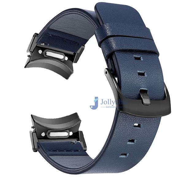 No Gaps Leather Band for Samsung Galaxy Watch 7 6 5 4 40 44mm Quick Fit Metal Buckle Strap for Galaxy Watch6 4 Classic 43 47mm