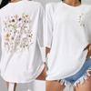 Female Spring/Summer Print Short-Sleeve Top Breathable Loose-Fit Pullover T-Shirt