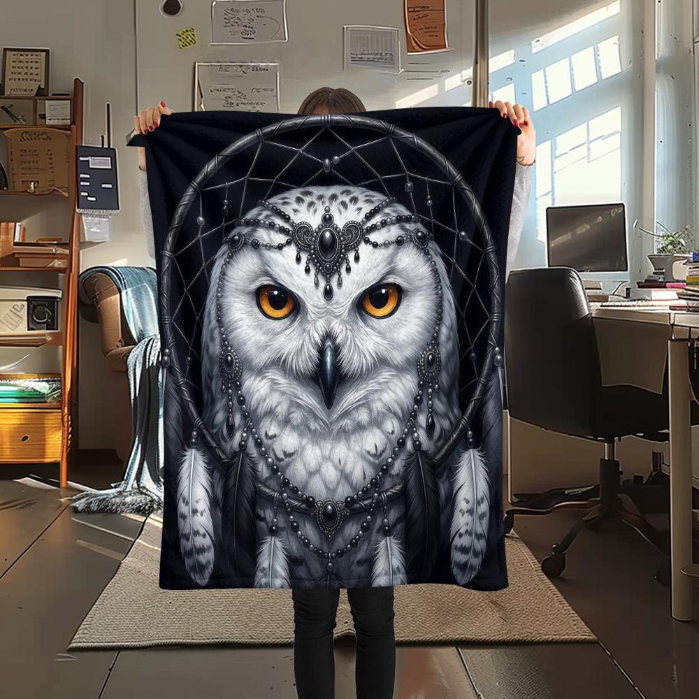 Dreamcatcher Animals Print Flannel Blanket,High quality Comfortable for All Seasons,Home Decor,Warmth and Comfort,Perfect for Christmas Gifts