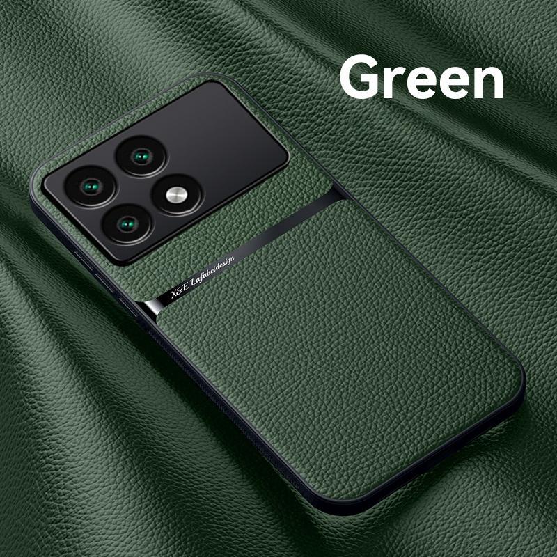 För Xiaomi Poco X6 Pro 5G Skal Bil Magnetisk Hållare Läderskydd För PocoX6Pro Poko Little X 6 Pro X6Pro 5G Mjukt Silikon Coque